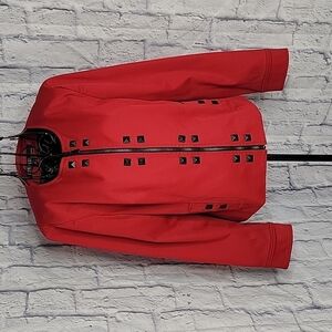 KASPER SPORTSWEAR Red and Black Zip‎ Up Suit Jacket 10 Petite